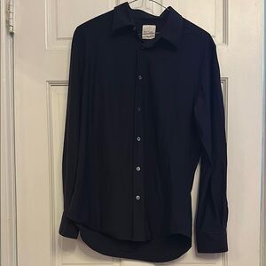 Paul Smith Black Dress Shirt Tailored Fit size S made in Italy